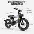 Pikkukuva 10 / 11: COSWHEEL CT20S MOUNTAIN Aikuisten Sähköpyörä 60V27.5Ah,1500W Moottori Ebike,Miesten Sähköpyörä 20 Tuuman Renkaat Kaikki Maasto Sähköpyörä