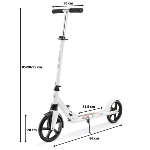 HyperMotion CITY SWIFT skootteri lapsille ja nuorille – isot isot pyörät, jopa 100 kg