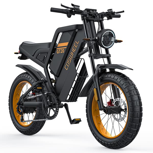 COSWHEEL GT20 Aikuisten Aähköpyörä 1000W Moottori Ebike 48V25Ah Akku Vuoristo E-polkupyörä 20 * 4,0 Tuuman Rasva Rengas Sähköpyörä