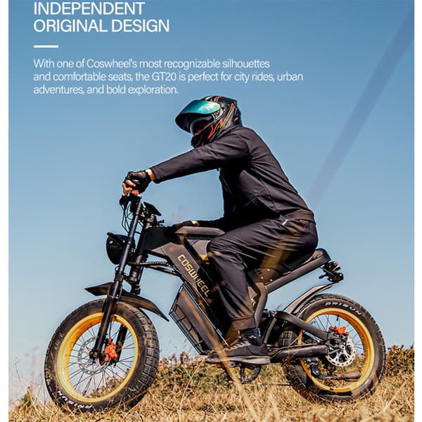 COSWHEEL GT20 MOUNTAIN Aikuisten Sähköpyörä 48V25Ah,1000W Moottori Ebike,Miesten Sähköpyörä 20 Tuuman Renkaat Kaikki Maasto Sähköpyörä