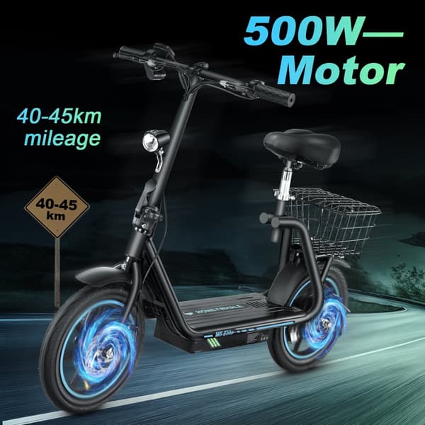 HONEYWHALE M5 Elite Sähköpyörä Aikuisille 500W Moottoripyörä, Kaupunki ja Lähiliikennekäyttöön, Sähköpyörä 48 V, 13 Ah Akulla, 14 Tuuman Renkaalla