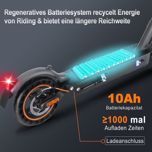 HONEYWHALE E9MAX(ABE) Kaupunkisähköpotkulauta 450 W Moottori 36 V 10 Ah Akku Aikuisille Sähköpotkulauta 10 Tuuman Renkailla
