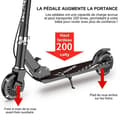 Miniatyrbild 6 av 6: FOXSPORT Barnsparkcykel - Fällbar - Pedalbroms - Maximal belastning 100 kg - Svart