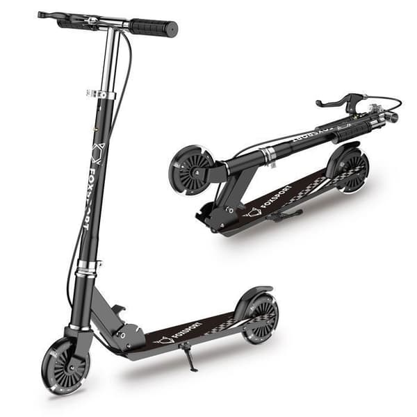 FOXSPORT Barnsparkcykel - Fällbar - Pedalbroms - Maximal belastning 100 kg - Svart