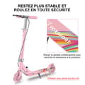 Miniatyrbild 3 av 6: FOXSPORT Scooter-Barn-Fällbar och Höjdjusterbar-Pedalbroms-Maximal belastning 100 kg-Rosa