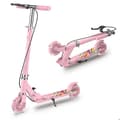 Miniatyrbild 1 av 6: FOXSPORT Scooter-Barn-Fällbar och Höjdjusterbar-Pedalbroms-Maximal belastning 100 kg-Rosa