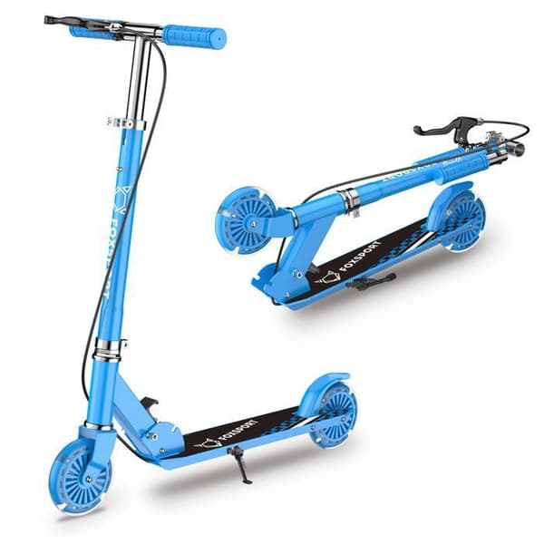 FOXSPORT Sparkcykel-Barn-Fällbar och Höjdjusterbar-Pedalbroms-Maximal belastning 100 kg-Blå
