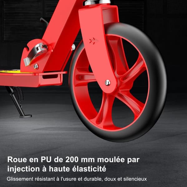 FOXSPORT-Vuxenscooter-fällbar-upp till 150KG-Röd