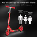 Miniatyrbild 6 av 6: FOXSPORT-Vuxenscooter-fällbar-upp till 150KG-Röd