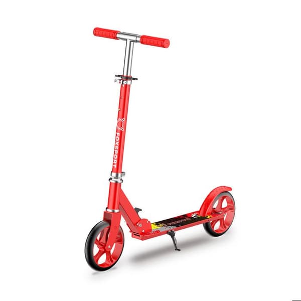FOXSPORT-Vuxenscooter-fällbar-upp till 150KG-Röd
