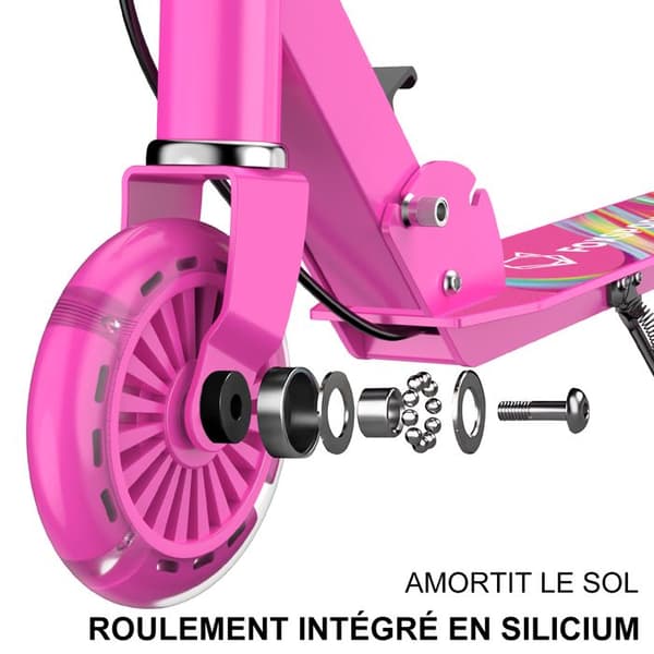 FOXSPORT Sparkcykel-Barn-Fällbar-Trampbroms-Maximal belastning 100 kg-Rosa Röd