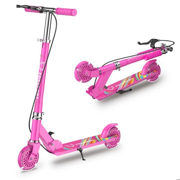 FOXSPORT Sparkcykel-Barn-Fällbar-Trampbroms-Maximal belastning 100 kg-Rosa Röd
