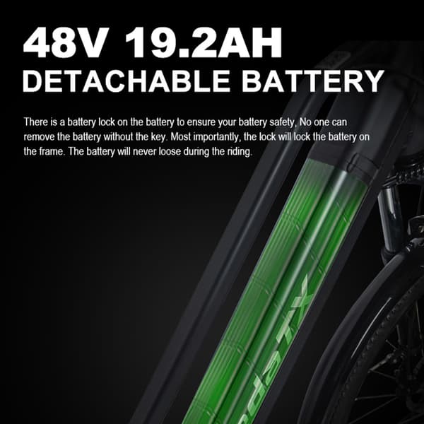 Hedatx TXC10 Sähköpyörä Aikuisille 350W:n Sähköpyörä 48V19,2 Ah:n Akulla, Kaupunki- ja Lähiliikennekäyttöön, Sähköpyörä 27,5 Tuuman Renkaalla