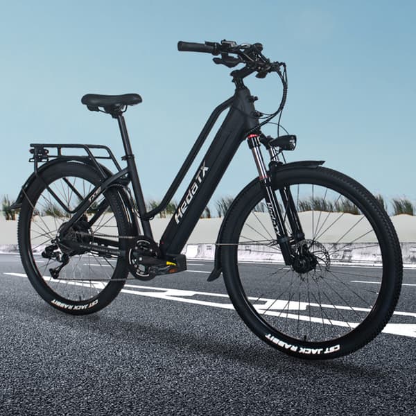 Hedatx TXC10 City Commuter Sähköpyörä 350W Moottorilla, Sähköpyörä 48V19.2AH Akulla, Aikuisille, Sähköpyörä 27.5 Tuuman Renkaalla