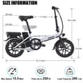 Miniatyrbild 6 av 11: ：Hedatx MINI City Commuter Elcykel 400W Motor Vuxen Elcykel 48V13AH Batteri Elcykel 14 Tums Däck Elcykel