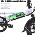 Miniatyrbild 7 av 11: ：Hedatx MINI City Commuter Elcykel 400W Motor Vuxen Elcykel 48V13AH Batteri Elcykel 14 Tums Däck Elcykel