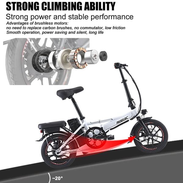 Hedatx MINI City Commuter Sähköpyörä 400W Moottori Aikuisille Sähköpyörä 48V13AH Akku Sähköpyörä 14 Tuuman Rengas Sähköpyörä