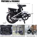 Miniatyrbild 10 av 11: ：Hedatx MINI City Commuter Elcykel 400W Motor Vuxen Elcykel 48V13AH Batteri Elcykel 14 Tums Däck Elcykel