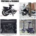 Miniatyrbild 11 av 11: ：Hedatx MINI City Commuter Elcykel 400W Motor Vuxen Elcykel 48V13AH Batteri Elcykel 14 Tums Däck Elcykel