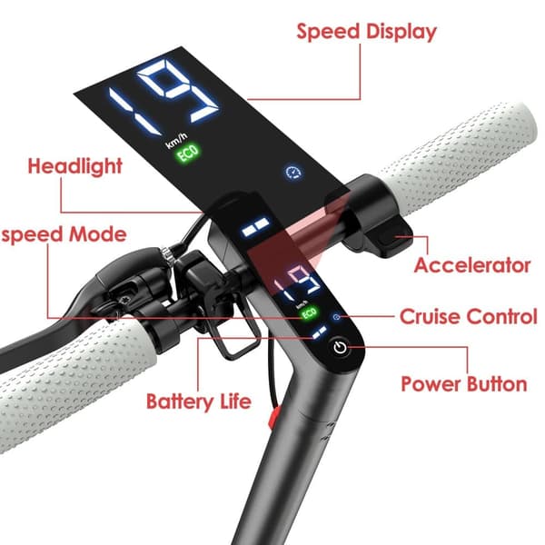 Elscooter elcykel - 2025 - OOK-TEK D8 KickScooter Elsparkcykel elkick - 30km/h