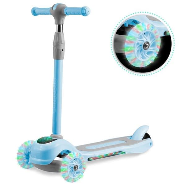 Ricokids Loco Scooter Hopfällbar LED Scooter för barn 3 Hjul