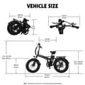 Pikkukuva 6 / 11: BAOLUJIE DZ2002 aikuisten sähköpyörä 500W moottori Ebike 48V13Ah akku kaupungin sähköpyörä 20 tuuman rasva rengas sähköpyörä