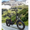 Miniatyrbild 11 av 11: Baolujie DZ2030 elcykel 48V 13Ah batteri, 500W effekt elcykel, 20x4,0 tum däck, vikbar, 40 km/t, vit elcykel