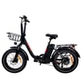 Miniatyrbild 3 av 11: BaoLujie DZ2030 Elcykel 500W, 48V 13Ah Batteri, 20x4,0 Tums Däck, Vikbar, 40 km/t, Vit Elcykel