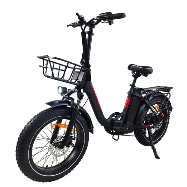 BaoLujie DZ2030 Elcykel 500W, 48V 13Ah Batteri, 20x4,0 Tums Däck, Vikbar, 40 km/t, Vit Elcykel