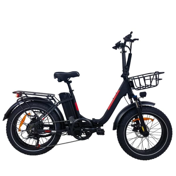 BaoLujie DZ2030 Elcykel 500W, 48V 13Ah Batteri, 20x4,0 Tums Däck, Vikbar, 40 km/t, Vit Elcykel