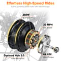 Pikkukuva 8 / 11: HILAND EHD803 City Electric Polkupyörä 250 W Moottorilla, Aikuisille, Sähköpyörä 36 V 7,8 Ah  Akulla, 26 Tuuman Renkaalla, Naisten Sähköpyörä