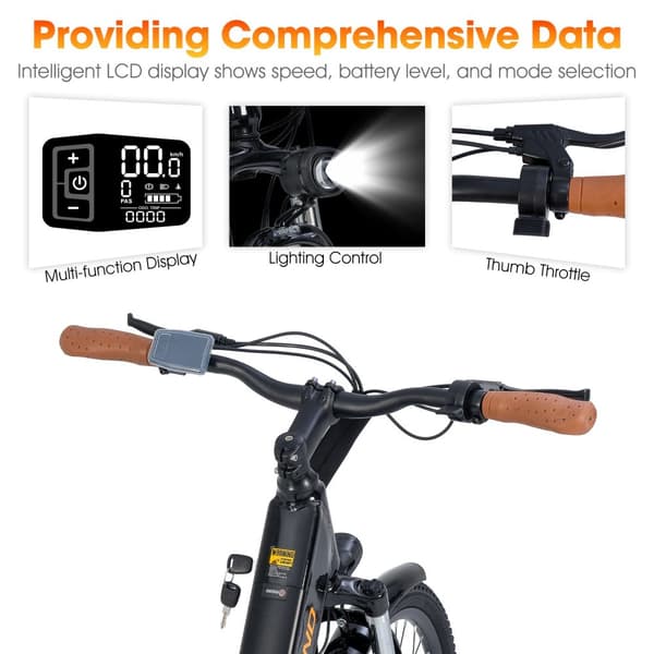 HILAND EHD803 City Commuter Elcykel 250W Motor Vuxen Elcykel 36V7.8Ah Batteri Elcykel 26 Tums Däck Elcykel