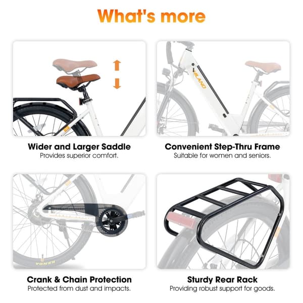 HILAND EHD803 City Commuter Elcykel 250W Motor Vuxen Elcykel 36V7.8Ah Batteri Elcykel 26 Tums Däck Elcykel