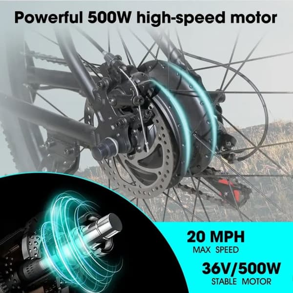 HILAND EHD809 Elcykel För Vuxna 250W El-Mountainbike För Män 36V 7,8AH Elcykelbatteri 26-Tums Däck Elcykel För Män