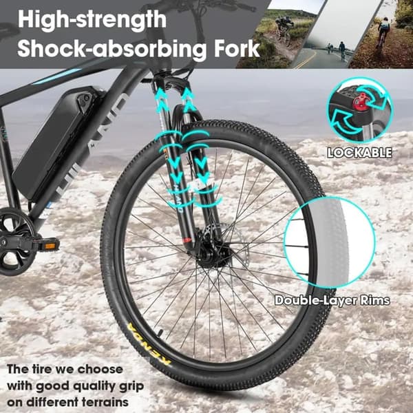 HILAND EHD809 Elcykel För Vuxna 250W El-Mountainbike För Män 36V 7,8AH Elcykelbatteri 26-Tums Däck Elcykel För Män