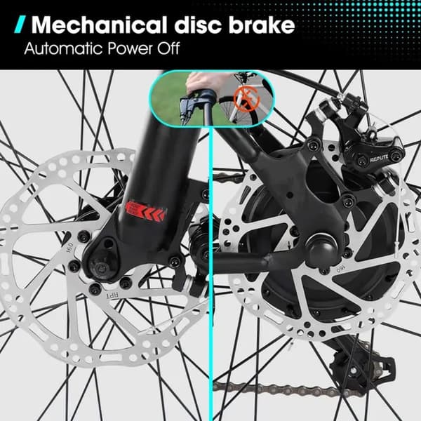 HILAND EHD809 Elcykel För Vuxna 250W Elcykel För Män 36V7.8AH Elcykel Med Batteri 26-Tums Däck El-Mountainbike För Män
