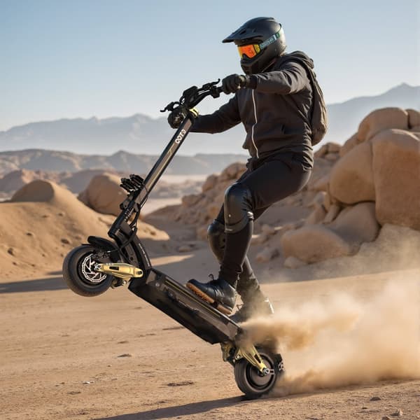 El-scooter OOTD S30, dobbeltmotor, 2400W 52V 23,4Ah, 10", sort