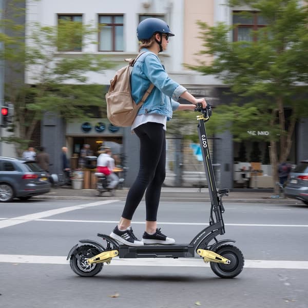 El-scooter OOTD S30, dobbeltmotor, 2400W 52V 23,4Ah, 10", sort
