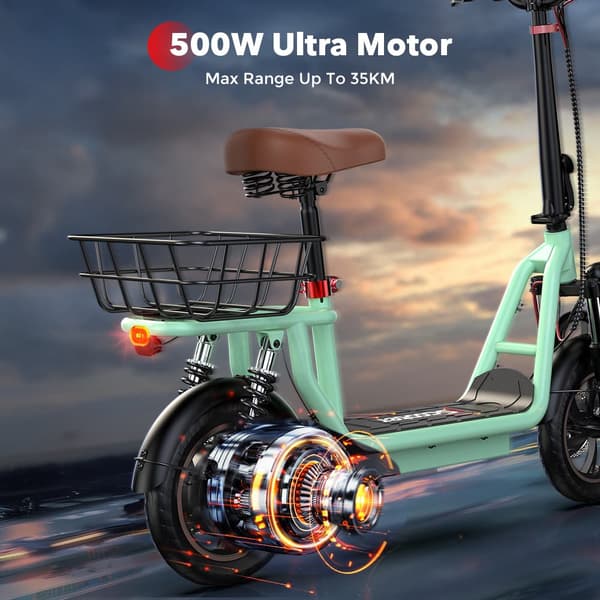 City El-Scooter iScooter i12, Motor 36V 500, 25 km/t, 12-tommer dæk