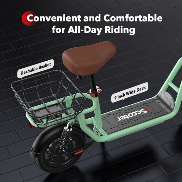 City El-Scooter iScooter i12, Motor 36V 500, 25 km/t, 12-tommer dæk
