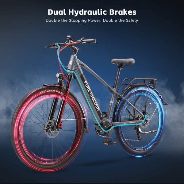 PURE UNICORN U6 Herr El-Mountainbike 500W Motor Elcykel 48V14Ah Batteri Vuxen Elcykel 29 Tums Däck Herr Elcykel