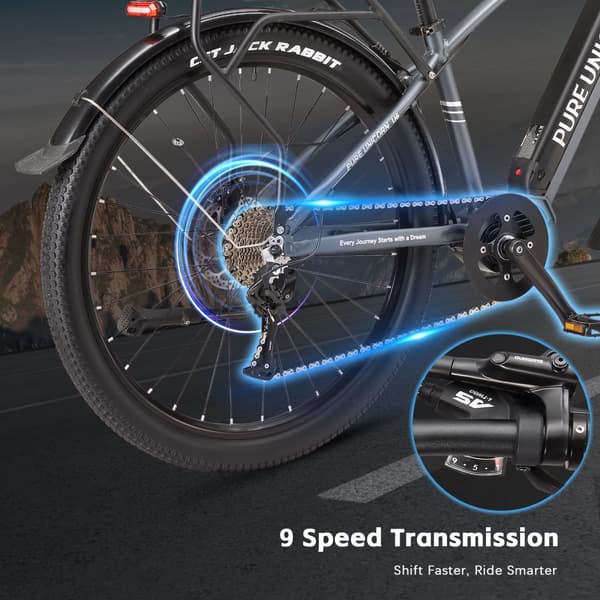 PURE UNICORN U6 Elcykel För Vuxna 500W Motor Elcykel 48V14Ah Batteri Terrängcykel 29 Tums Däck Herr Elcykel