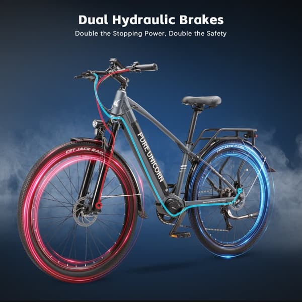 PURE UNICORN U6 Terrängcykel 500W Motor Elcykel 48V14Ah Batteri Elcykel För Vuxna 29-Tums Däck Herr Elcykel