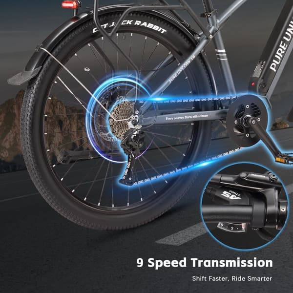 PURE UNICORN U6 Terrängcykel 500W Motor Elcykel 48V14Ah Batteri Elcykel För Vuxna 29-Tums Däck Herr Elcykel