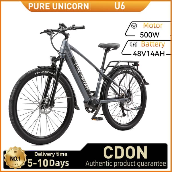 PURE UNICORN U6 Terrängcykel 500W Motor Elcykel 48V14Ah Batteri Elcykel För Vuxna 29-Tums Däck Herr Elcykel