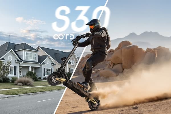 OOTD S30 foldbar elektrisk scooter, 1200W*2 dobbeltmotorer, 52V 23.4AH batteri, tophastighed 65 km / t, hydrauliske bremser for og bag