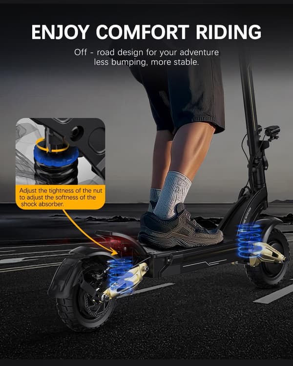 OOTD S30 foldbar elektrisk scooter, 1200W*2 dobbeltmotorer, 52V 23.4AH batteri, tophastighed 65 km / t, hydrauliske bremser for og bag