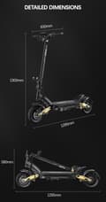 Miniatyrbillede 11 af 11: OOTD S30 foldbar elektrisk scooter, 1200W*2 dobbeltmotorer, 52V 23.4AH batteri, tophastighed 65 km / t, hydrauliske bremser for og bag