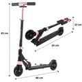 Pikkukuva 9 / 9: HyperMotion Wally Lasten Skootteri – 2 Pyörää, Iskunvaimennin, PU-Pyörät, ABEC-7, Taitettava, Musta/Vaaleanpunainen, 4+