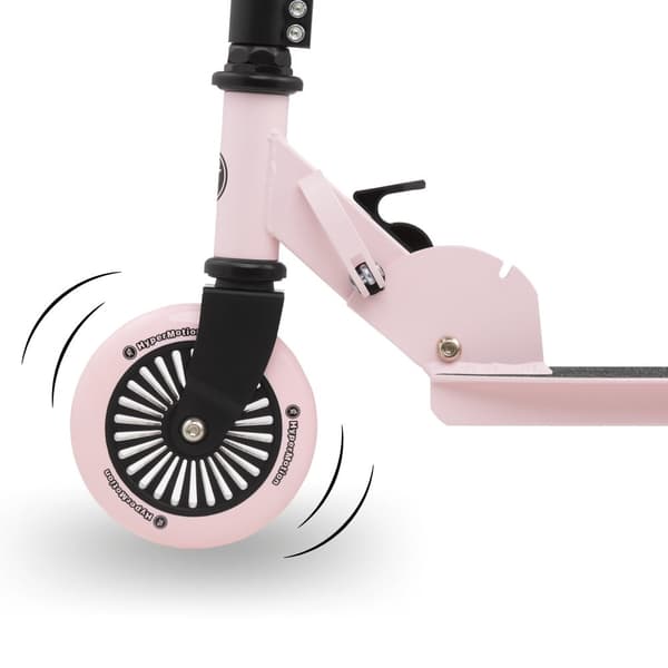 HyperMotion WILLY Børnehjul – 2 hjul, pink, foldbar, højdejusterbar, PU hjul, ABEC-7, 3+, 2,2 kg